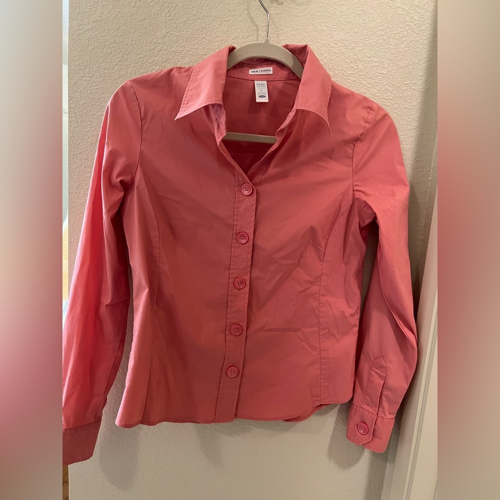 Old Navy Pink Button Down shirt Size S